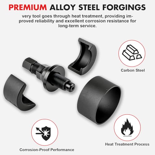 Siapupy Pulley Puller Installer Kit, Power Steering Pump Pulley Removal Tool for Multi-Vehicle, Fits F/or/d, G/M, V/W and Ch/RYS/ler, Works with Steering Wheel Puller Kit for Power Steering Tasks - Image 3