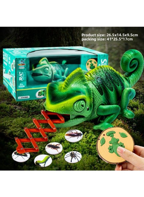 Shake Sound Explosion Strange Simulation Remote Control Animal Infrared Trick Remote Control Snake Remote Control Spider Toy Wholesale-Color:8888 Remote Control Chameleon