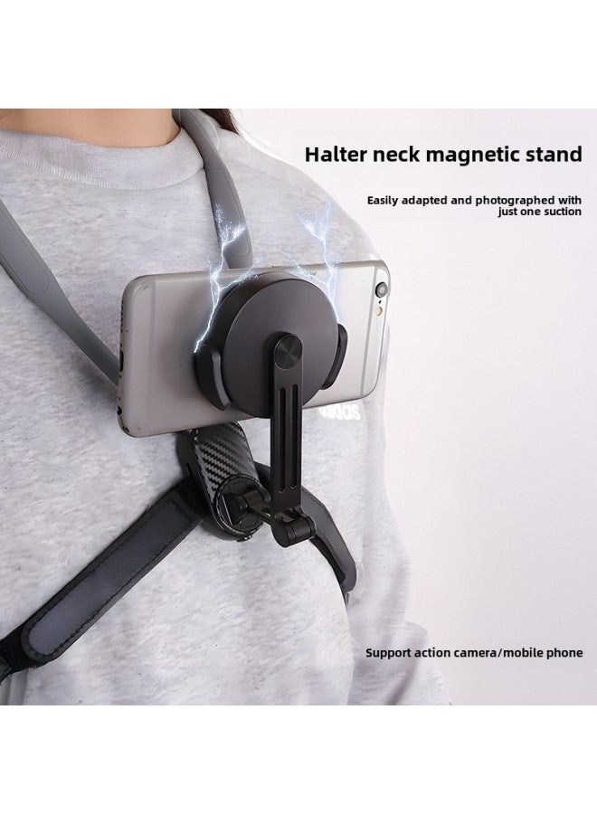Generic GoPro Chest Fixed Neck Hanging Live Anti-shake Shooting First-person Perspective Mobile Phone Magnetic Hanging Neck-Color:C101 Suit - Image 2