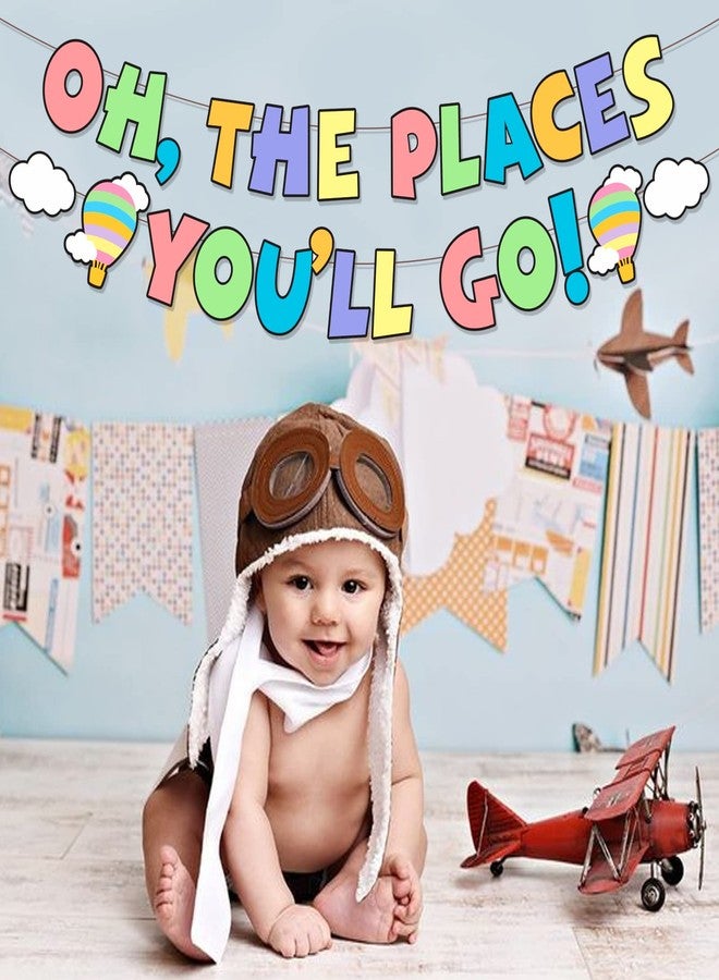 MZ.ogm Oh The Places Youll Go Decorations Oh The Places Youll Go Banner Back To School Party Decoration Colorful Party Decoration For Kindergarten Graduation Decorations - Image 4