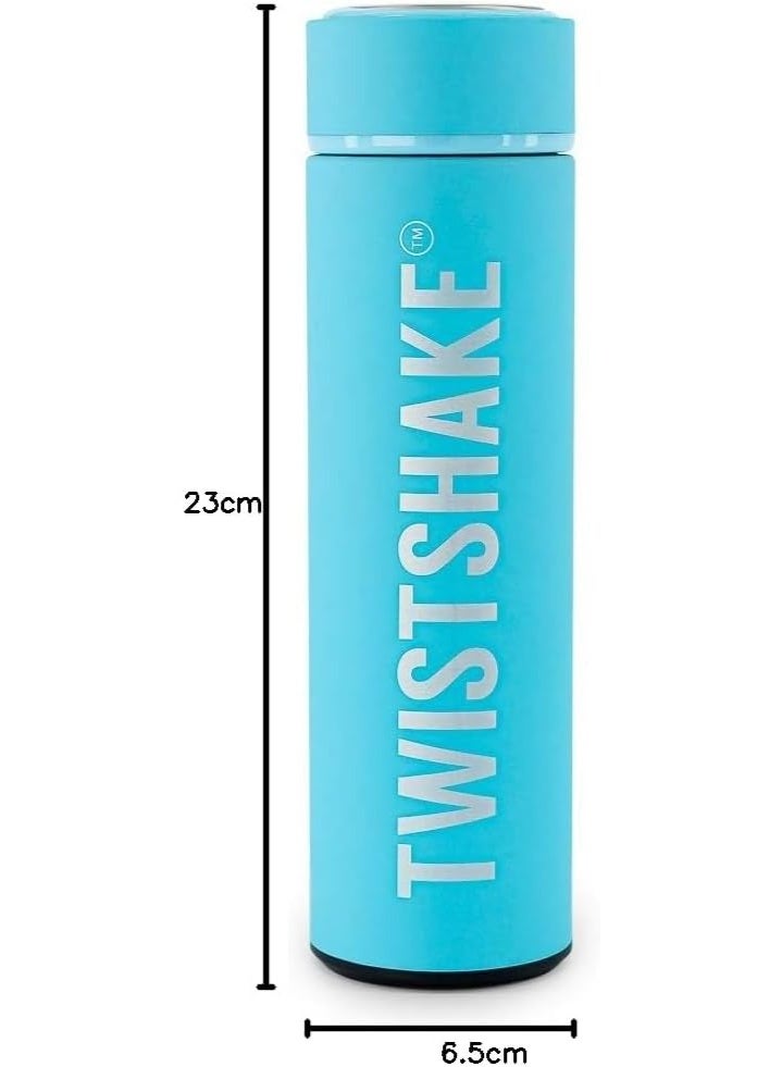 Twistshake Hot or Cold Insulated Flask - 420ml | Stainless Steel Water Bottle with Double Layer Vacuum | Insulation up to 10 Hours | BPA Free Thermos | Blue - Image 2