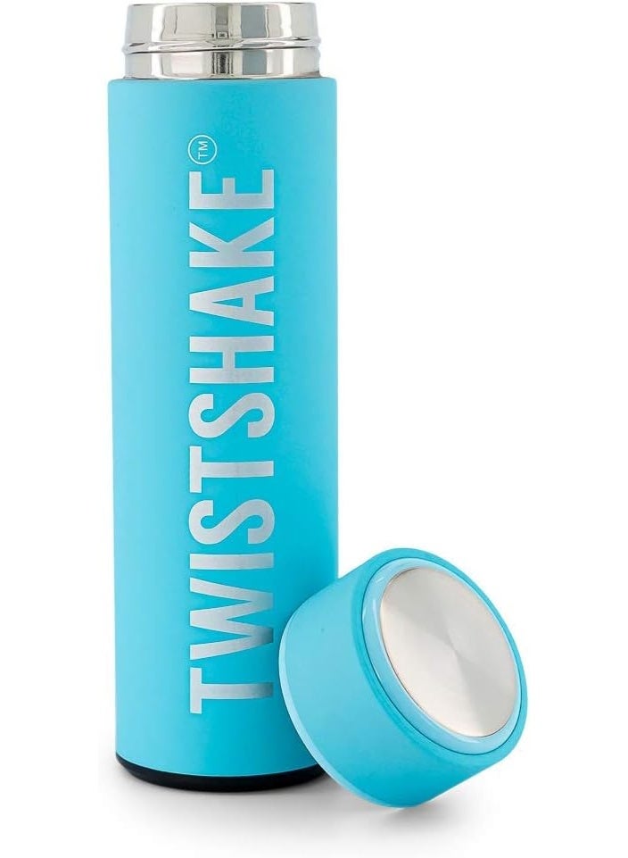 Twistshake Hot or Cold Insulated Flask - 420ml | Stainless Steel Water Bottle with Double Layer Vacuum | Insulation up to 10 Hours | BPA Free Thermos | Blue - Image 3
