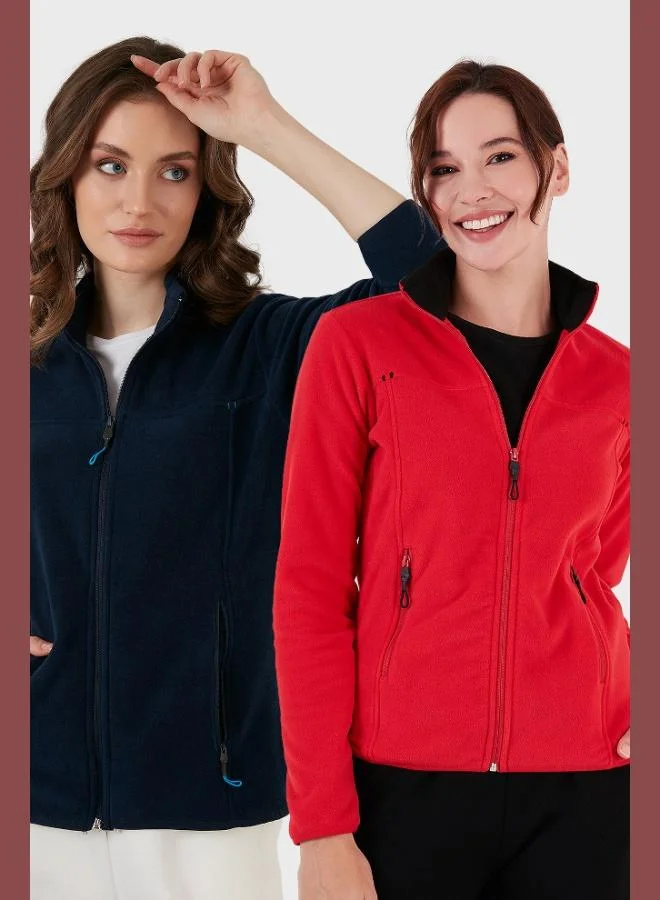 ليلا كارديجان نسائي بسحاب وجيوب من ليلى، قطعتان، مقاوم للتكتل، مقاس ضيق