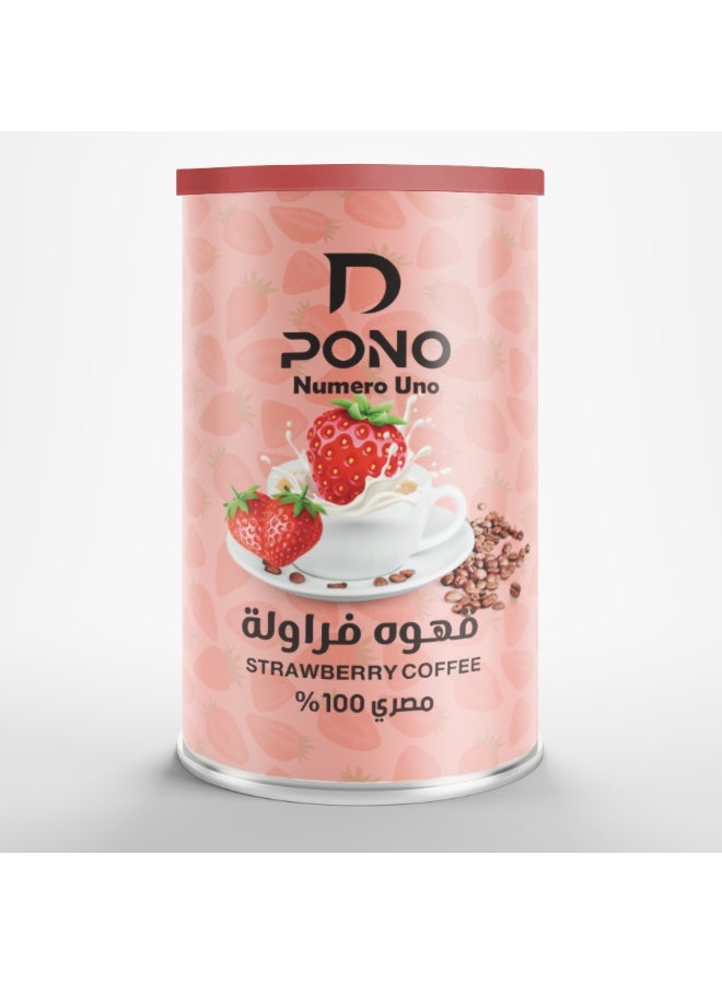 D PONO Strawberry Dream – Roasted Ground Coffee with a Refreshing and Delicious Creamy Strawberry Flavor – 125g Pack - Image 1