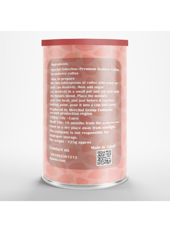 D PONO Strawberry Dream – Roasted Ground Coffee with a Refreshing and Delicious Creamy Strawberry Flavor – 125g Pack - Image 3