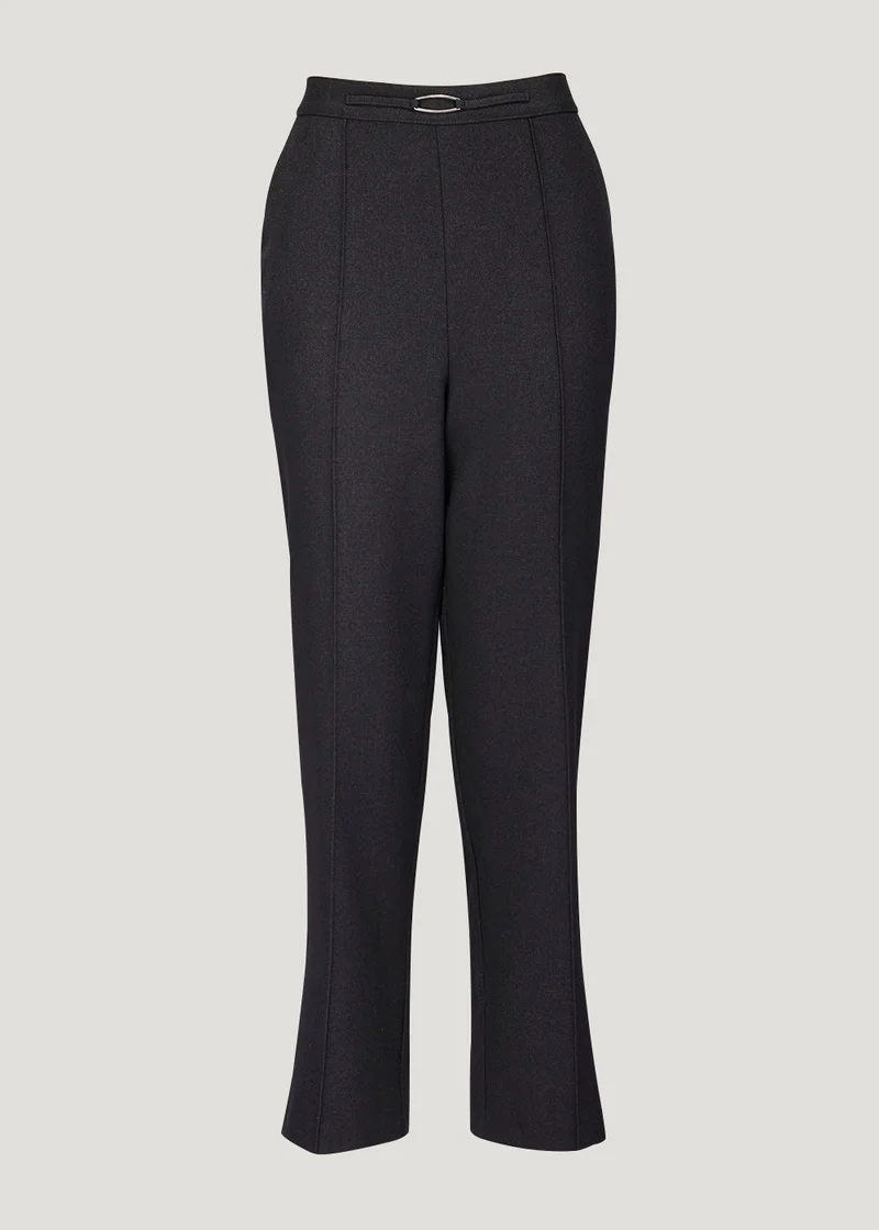 Matalan Et Vous Black Pleat Front Snaffle Trousers