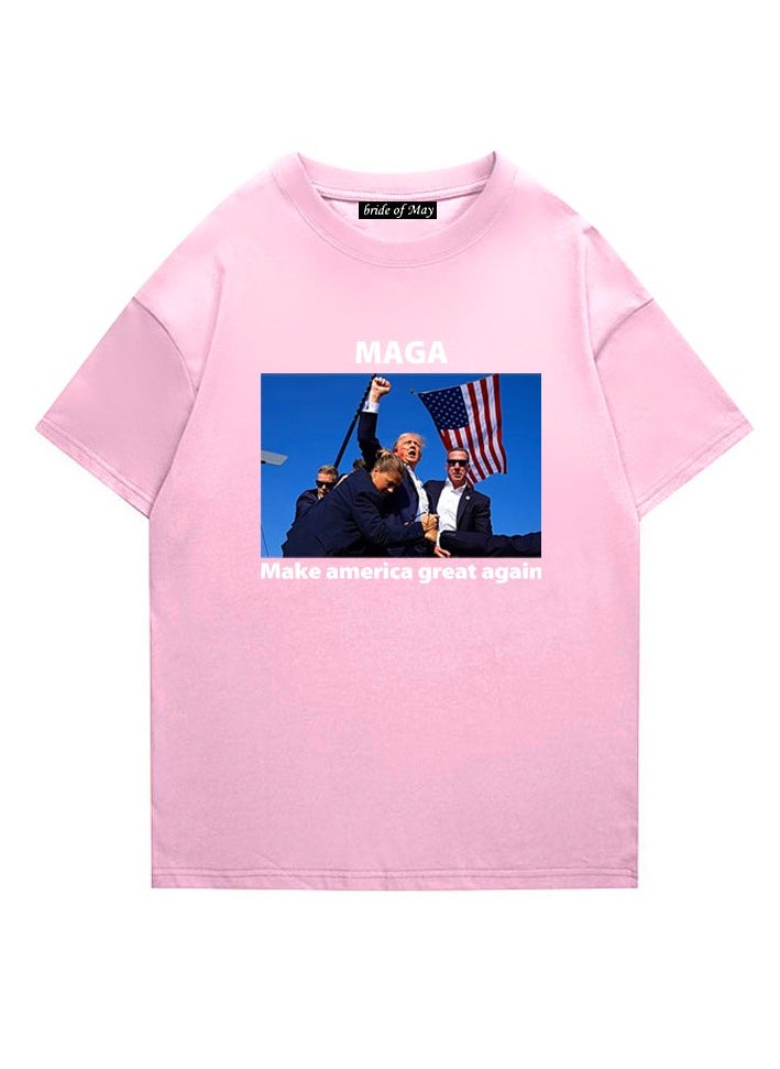 KUYING - New Trump Print Short Sleeved Shirt - Image 1