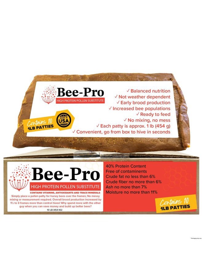 Mann Lake FD357 Bee Pro Patties with Pro Health, 10-Pound - Image 1