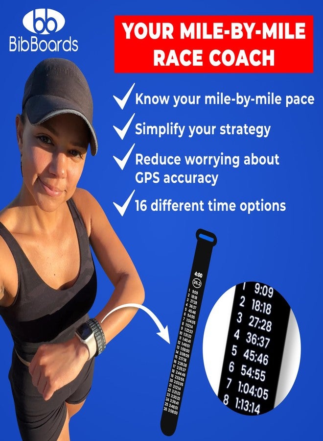 BibBoards Marathon Pace Band Full Marathon 4:30 - Your Personal Pace Coach for Races, Training - Waterproof, Lightweight Race Pace Band to Crush Goals - Running Accessories for Half & Full Marathons - Image 2