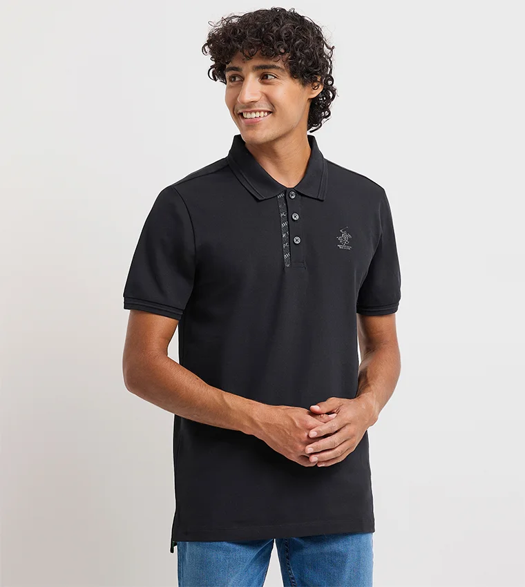 Bhpc Mens Black Short Sleeve Polo