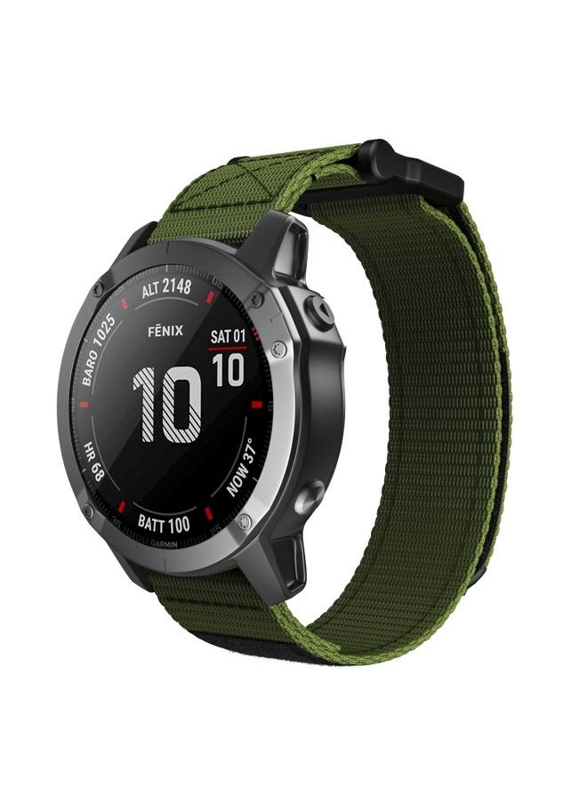Generic - Replacement Strap 26mm Hook And Loop Fastener Nylon Watch Band Green - Image 1