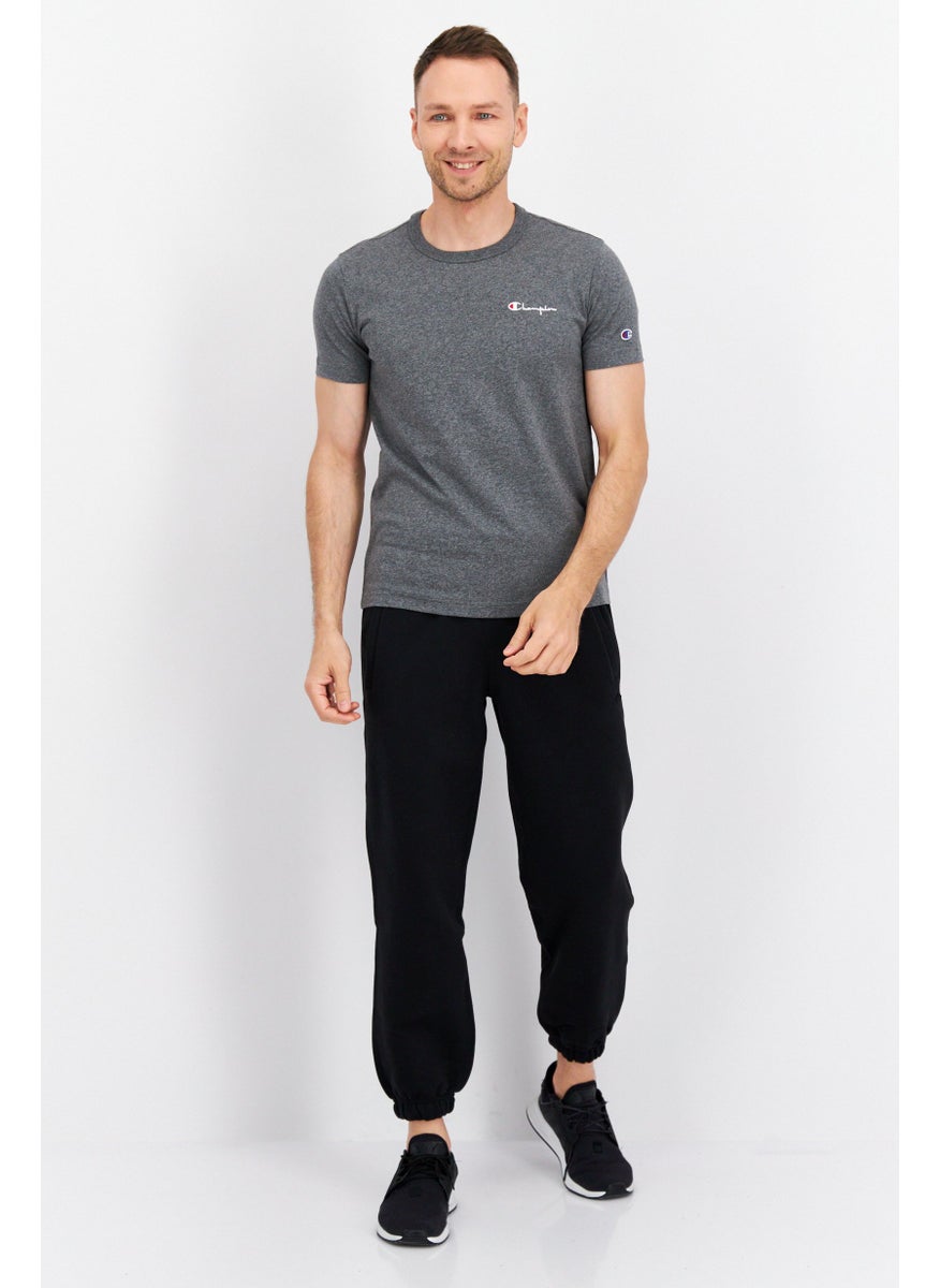 Champion Men Sportswear Fit Short Sleeve Running T-Shirts, Grey  - Image 3