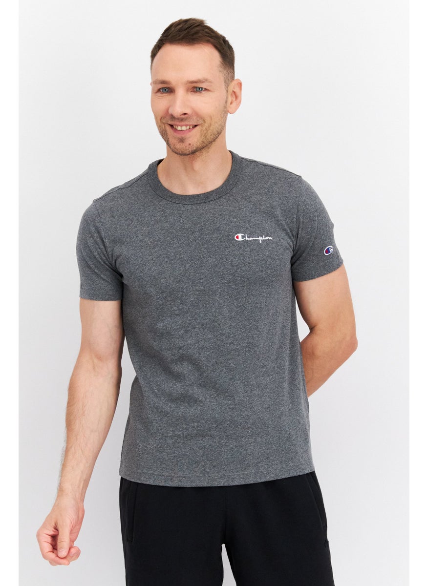 Champion Men Sportswear Fit Short Sleeve Running T-Shirts, Grey  - Image 1