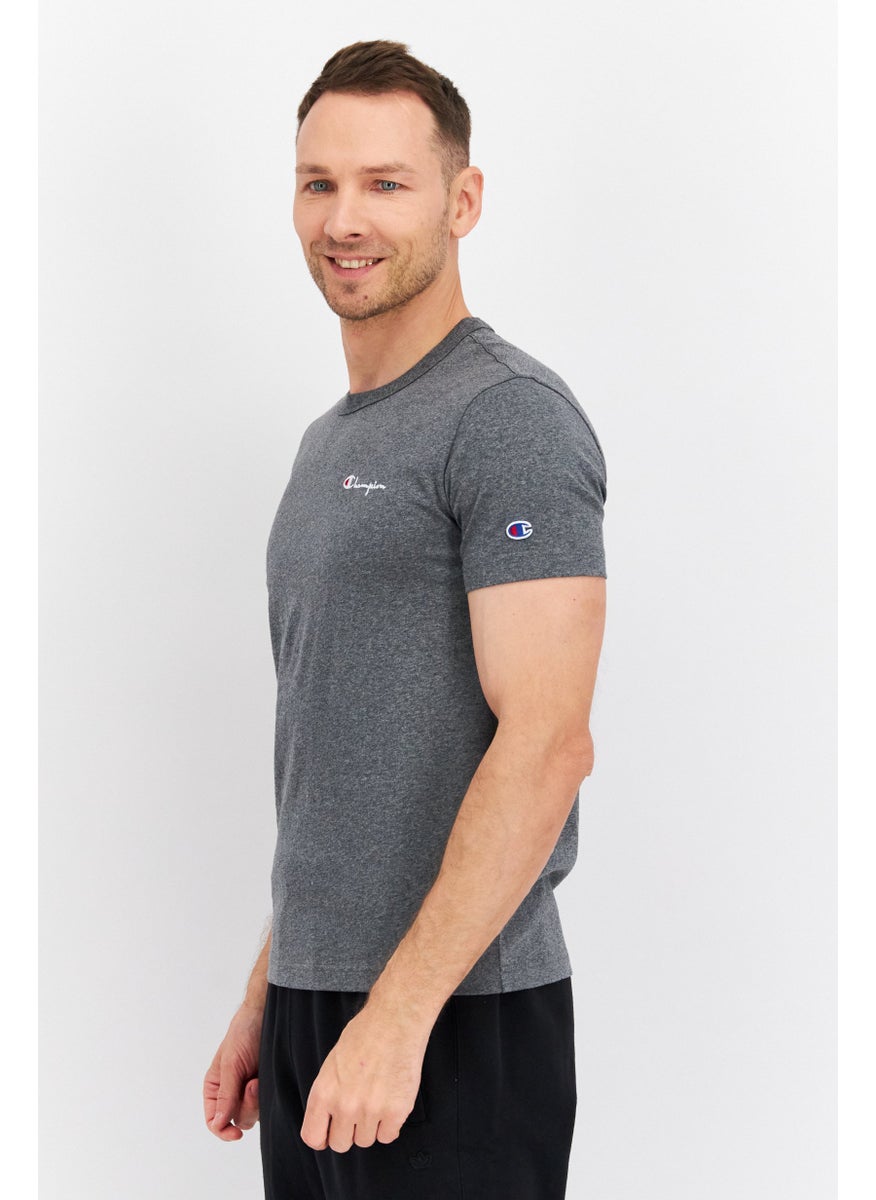 Champion Men Sportswear Fit Short Sleeve Running T-Shirts, Grey  - Image 4