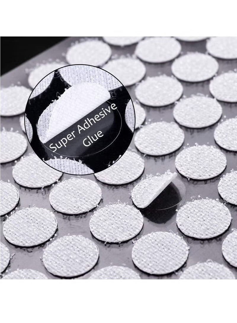 Generic Self Adhesive Dots, Tapes Sticky Back Coins Dots with Hook and Loop Velcro Round Pads, 20mm Diameter Strong Waterproof Round Dot, Dots with Adhesive for Home Office School 300Pcs (150 Pairs) - Image 2