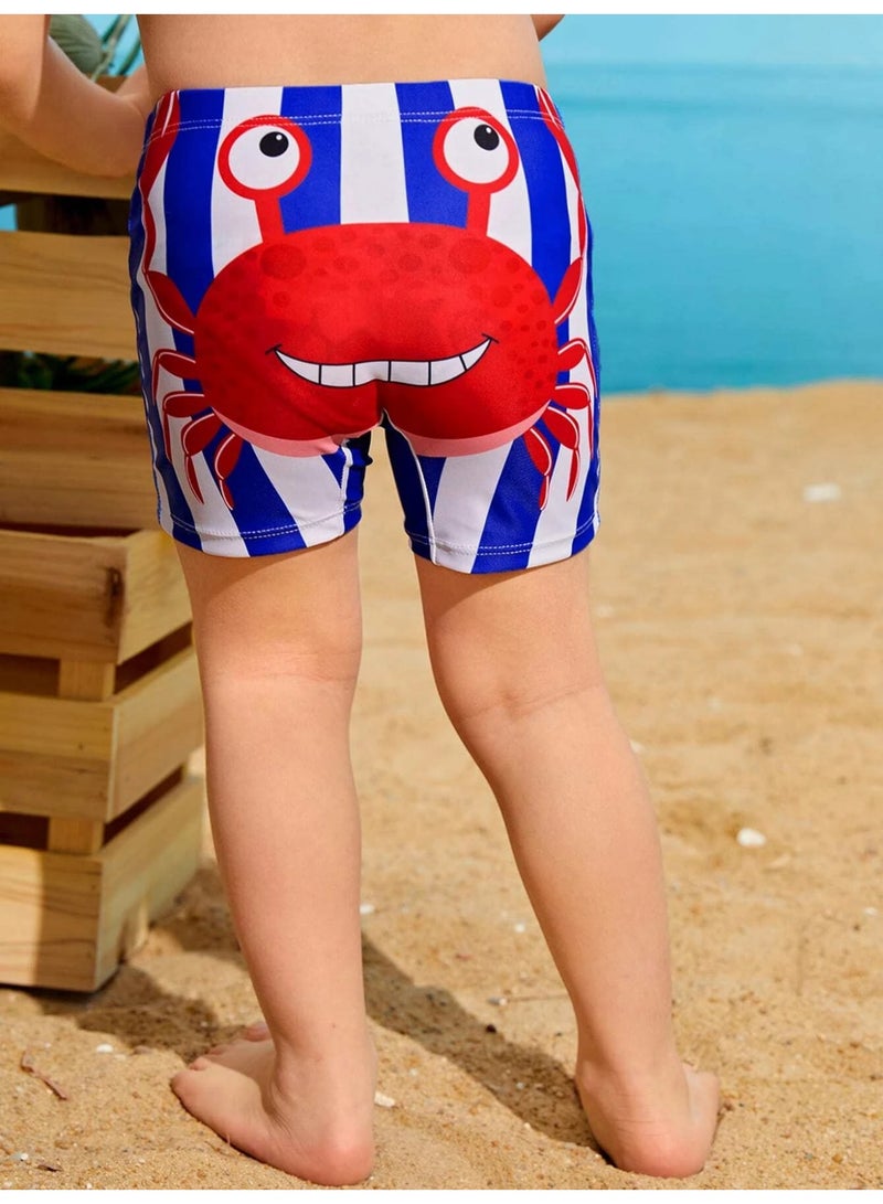 Boys Swim Short Printed Crab One Piece Kids Swimming at Sea, Beach and Pool - Image 2
