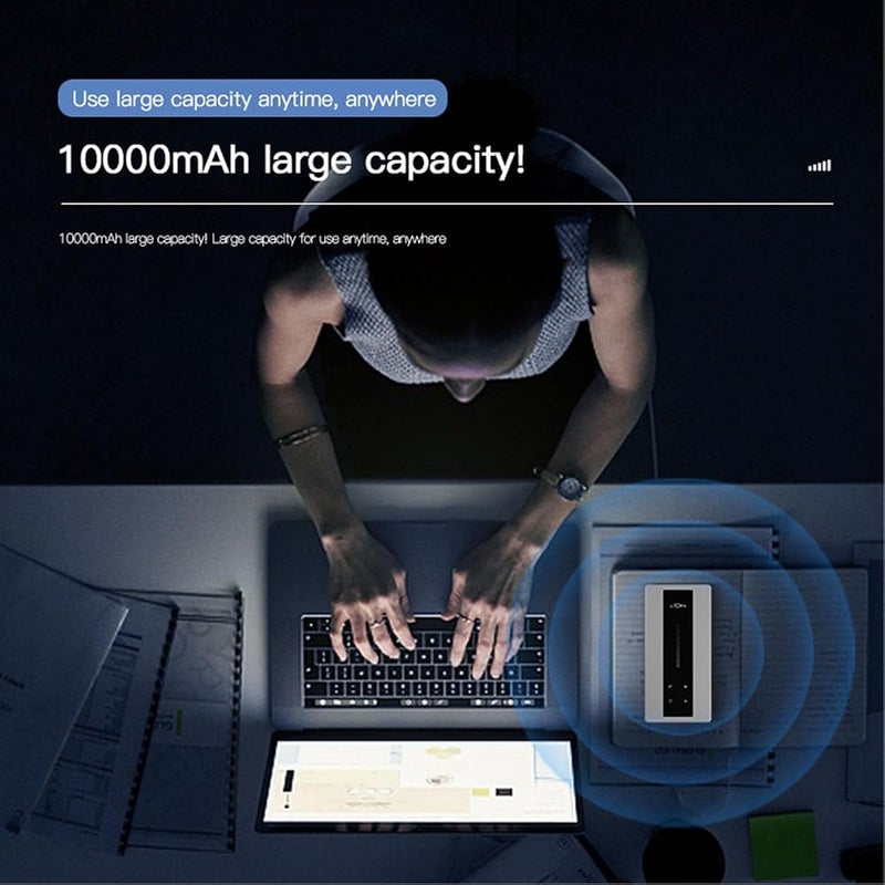 موجه Wi-Fi محمول 4G LTE مع بطارية خارجية سعة 10000 مللي أمبير ساعة، نقطة اتصال لاسلكية محمولة للاستخدام أثناء السفر وفي الهواء الطلق، سرعة عالية تصل إلى 150 ميجابت في الثانية، منفذ WAN/LAN لأجهزة الألعاب وأجهزة الكمبيوتر المحمولة والهواتف ا - Image 1
