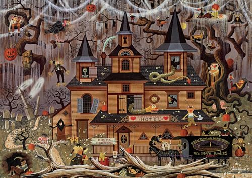 Buffalo Games - Charles Wysocki - Wysocki - Trick or Treat Hotel - 500 Piece Jigsaw Puzzle For Adults -Challenging Puzzle Perfect for Game Nights - Finished Size is 21.25 x 15.00 - Image 2