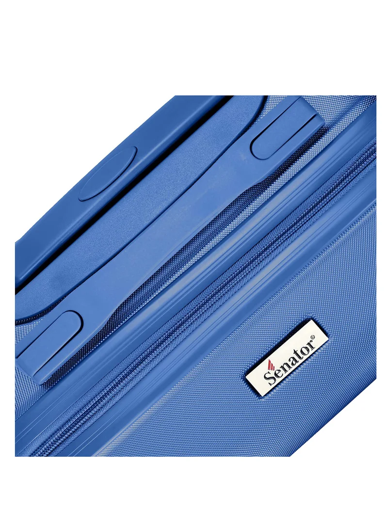 SENATOR Hard Case Suitcases Trolley Luggage Set For Unisex ABS Lightweight Travel Bags with 4 Spinner Wheels KH1065 Pearl Blue