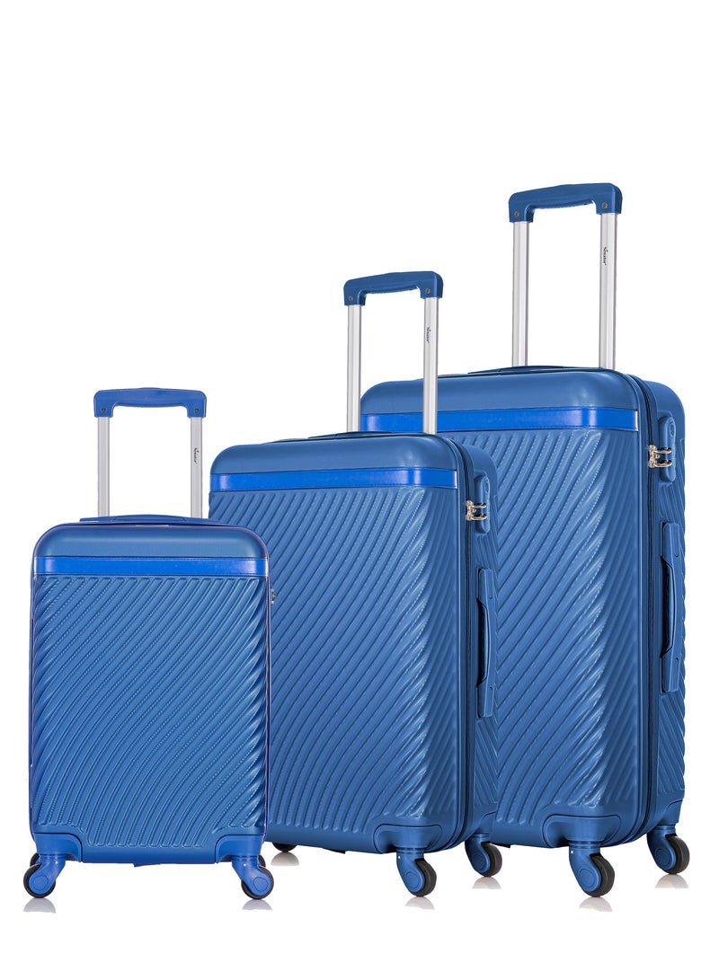 SENATOR Hard Case Suitcases Trolley Luggage Set For Unisex ABS Lightweight Travel Bags with 4 Spinner Wheels KH1065 Pearl Blue - Image 1