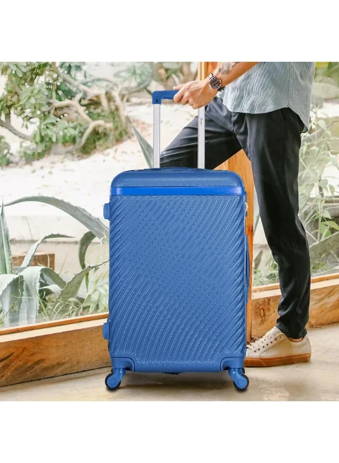 Senator SET OF 3 Hard Case Suitcases Trolley Luggage Set For Unisex ABS Lightweight Travel Bags with 4 Spinner Wheels KH1065 Pearl Blue  | Best Price UAE