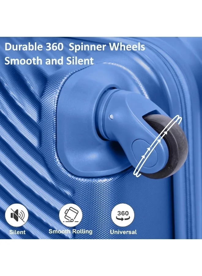 Senator SET OF 3 Hard Case Suitcases Trolley Luggage Set For Unisex ABS Lightweight Travel Bags with 4 Spinner Wheels KH1065 Pearl Blue  | Best Price UAE