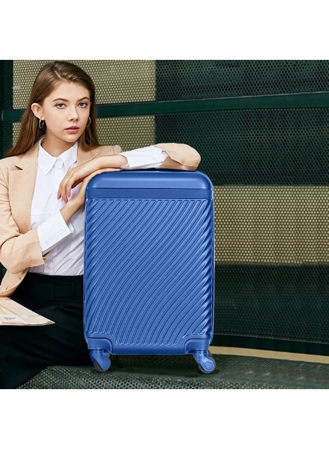 Senator SET OF 3 Hard Case Suitcases Trolley Luggage Set For Unisex ABS Lightweight Travel Bags with 4 Spinner Wheels KH1065 Pearl Blue  | Best Price UAE