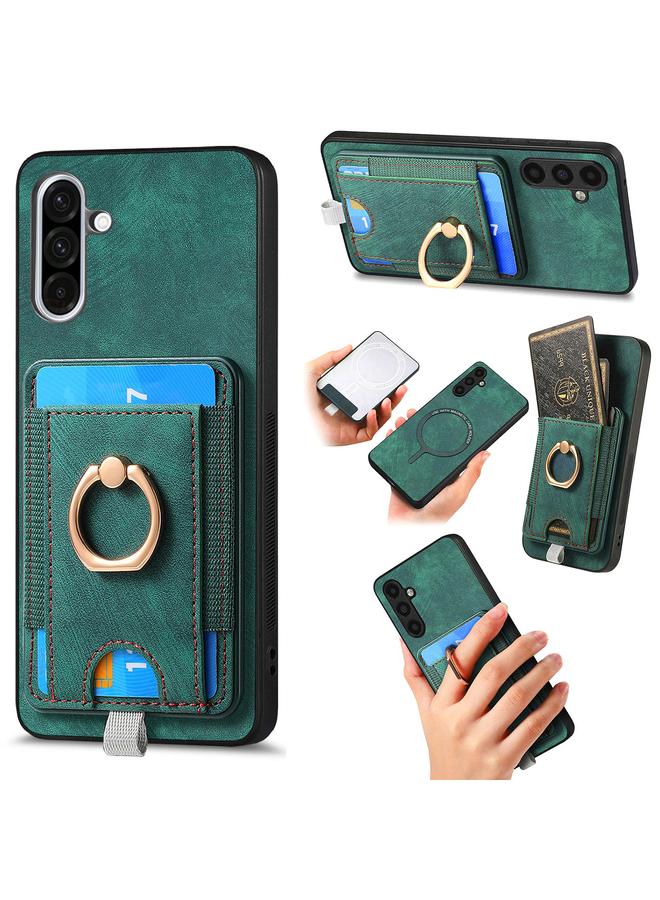 S-TOP Case For Samsung Galaxy A36 Retro Splitable Magnetic Card Bag Leather Phone Case - Image 1