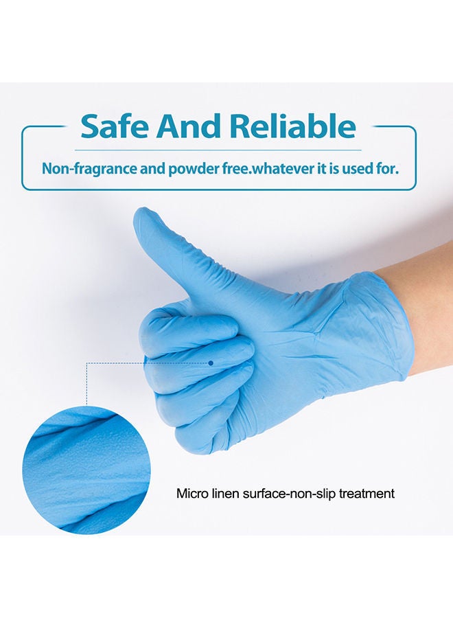 NIBEMINENT Pair Of 25 Nitrile Gloves Blue  - Image 3