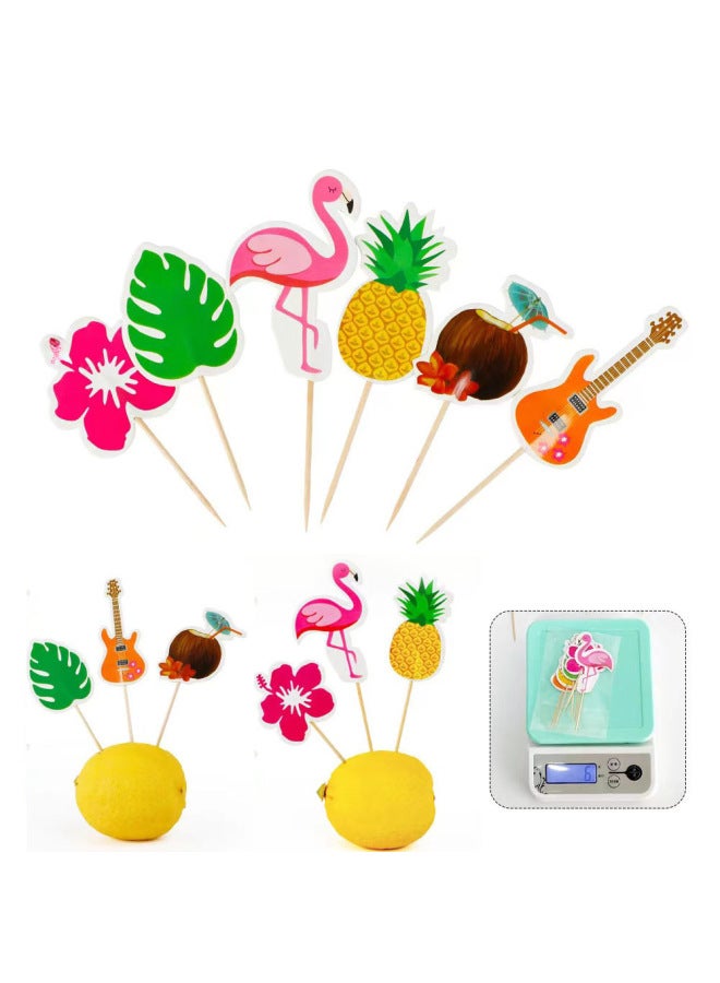 كلين حفلة ديكورات حدودية مظلة فواكه هاواي لافتة ثلاثية الأبعاد خلية نحل مجموعة لافتة بطيخ لافتة أناناس - Image 2