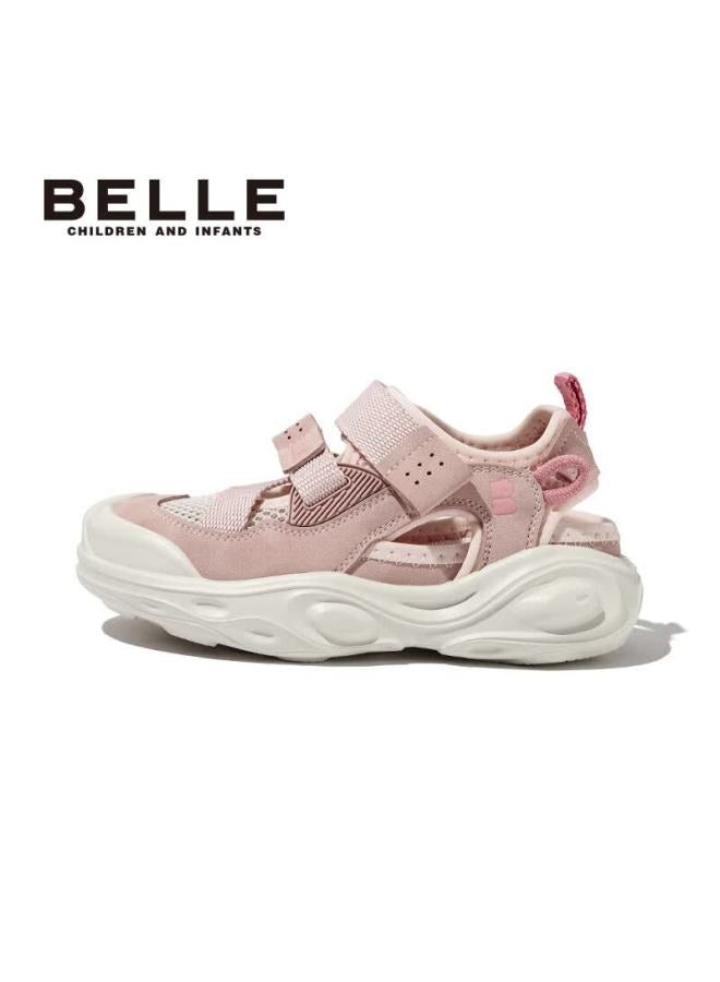 Belle Kids Casual Sports Shoes Spring Autumn Closed-toe Sandals Mesh Running Shoes Pink Size 29 - Image 5
