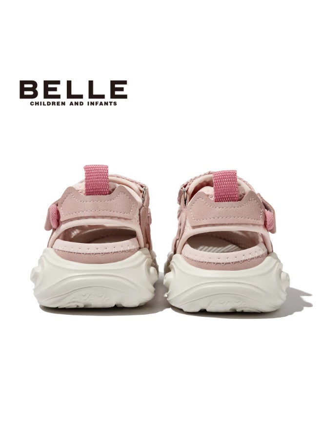 Belle Kids Casual Sports Shoes Spring Autumn Closed-toe Sandals Mesh Running Shoes Pink Size 29 - Image 4