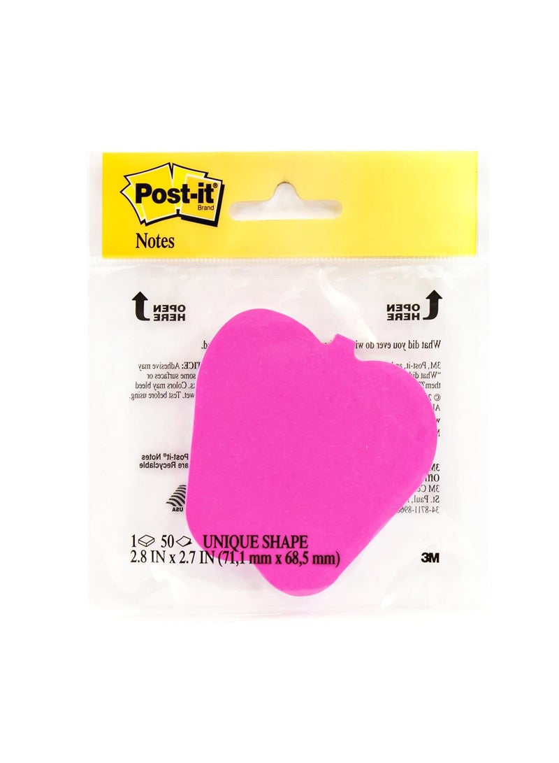Post-it 1050 Die-Cut Self Stick Notes Apple Shape50 Notes