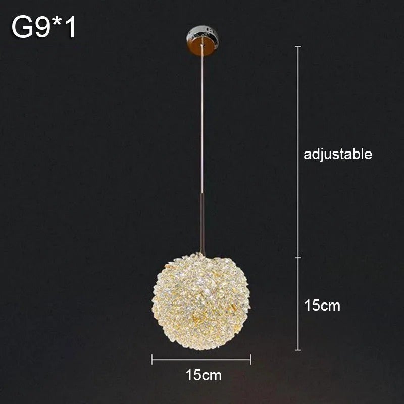 Light Luxury Crystal Ball Wall Lamp Bedroom Bedside Creative Master Bedroom Girl Room Princess Room Lychee Trendy Lighting - Image 1