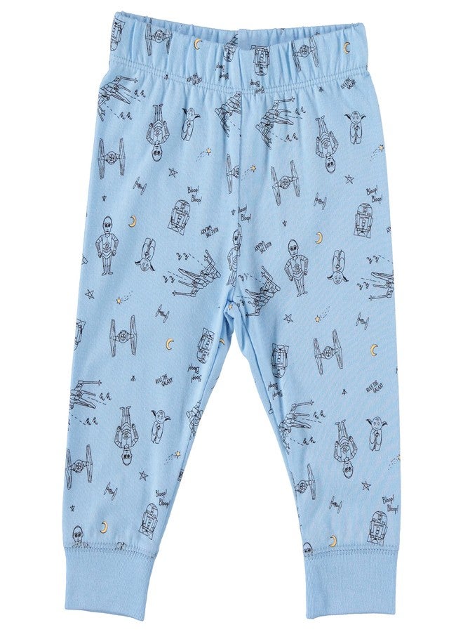 Happy Threads STAR WARS Baby Yoda Boys' 3 Piece Short Sleeve Bodysuit Pull-on Pants & Accessory, Grey/Blue, 0-3 Months - Image 5