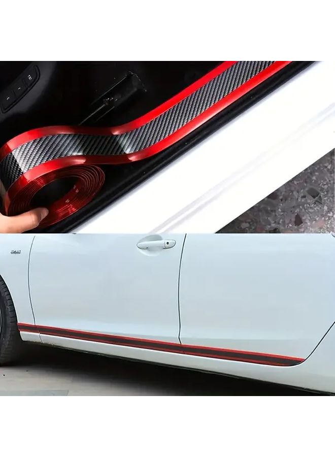 5D Carbon Fiber Car Door Edge Anti Scratch Collision Strip Width 1.18 inch Blue Widely Used For Appearance Trunk Bumper Good Protection Easy Installation Cut Different Shapes - Image 5