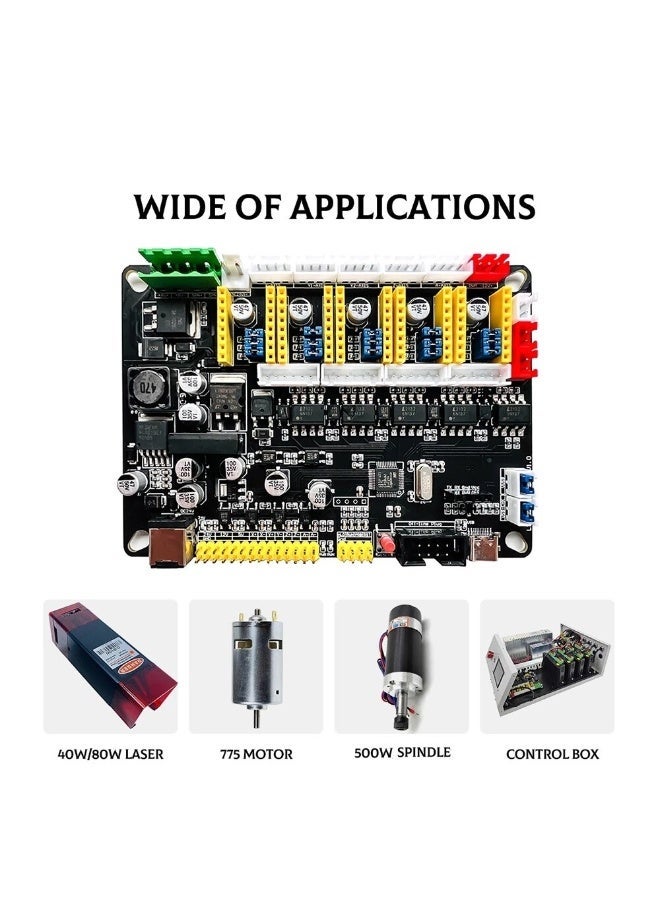 LUNYEE GRBL 4-Axis Stepper Motor Driver Controller For CNC Router Laser Engraver Cutter - Image 2