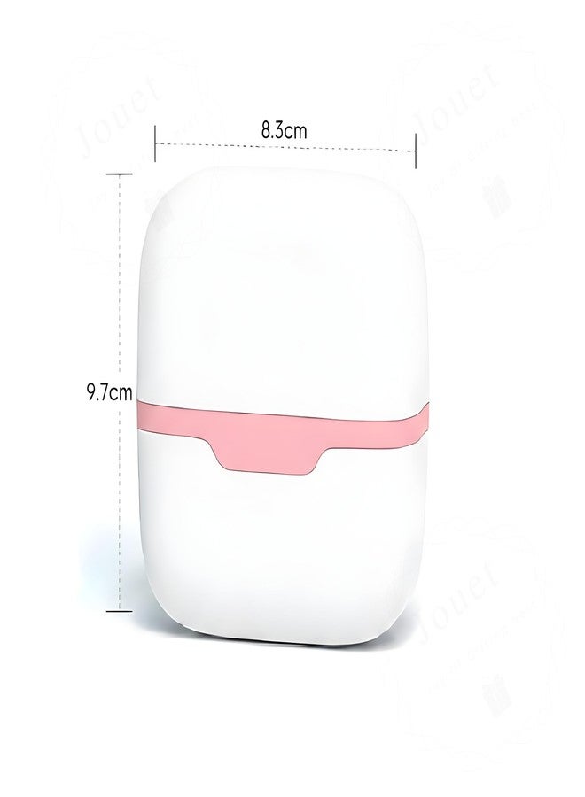JOUET Dual-Sided Silicone Ice Roller for Face and Neck, V-Shaped and W-Shaped Design, Pink and White, Portable Facial Massage Tool with Storage Case - Pink - Image 4