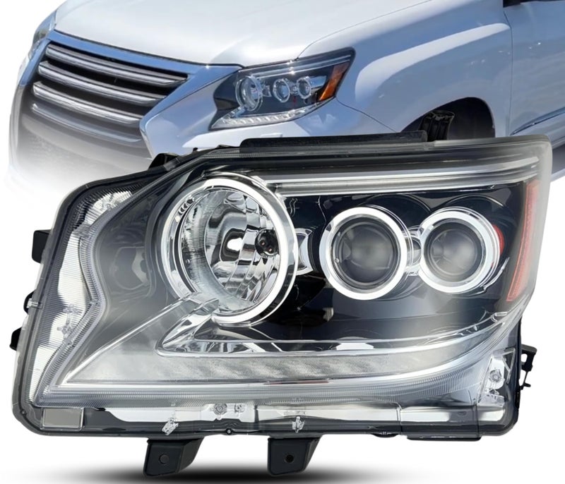 بديل لمصباح الرأس LED لوحدة لكزس GX460 2014 2015 2016 2017 2018 2019 الجانب الأيسر للسائق بدون لمبة متوافق مع DOTSAE أجزاء OEM 8118560G21 8118560G20