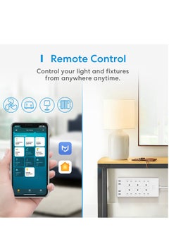 meross Meross Smart Power Strip, 6 Outlets + 4 USB Ports Smart Extension Lead, Compatible with Apple HomeKit  - Image 4