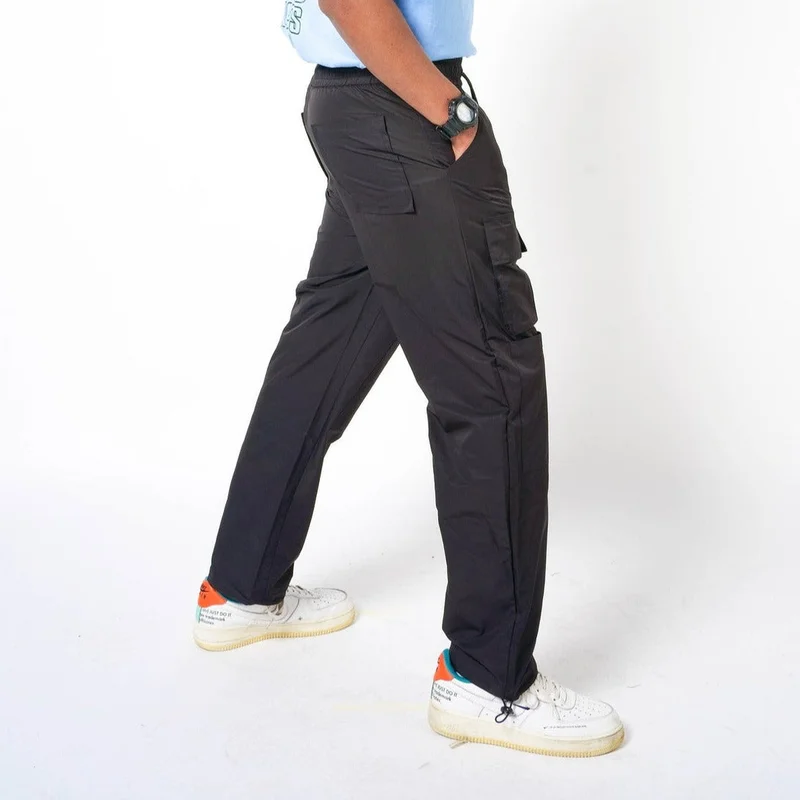 هاوس اوف سينمار Black Cargo-Pocket Track Pants