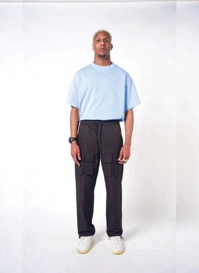 هاوس اوف سينمار Black Cargo-Pocket Track Pants