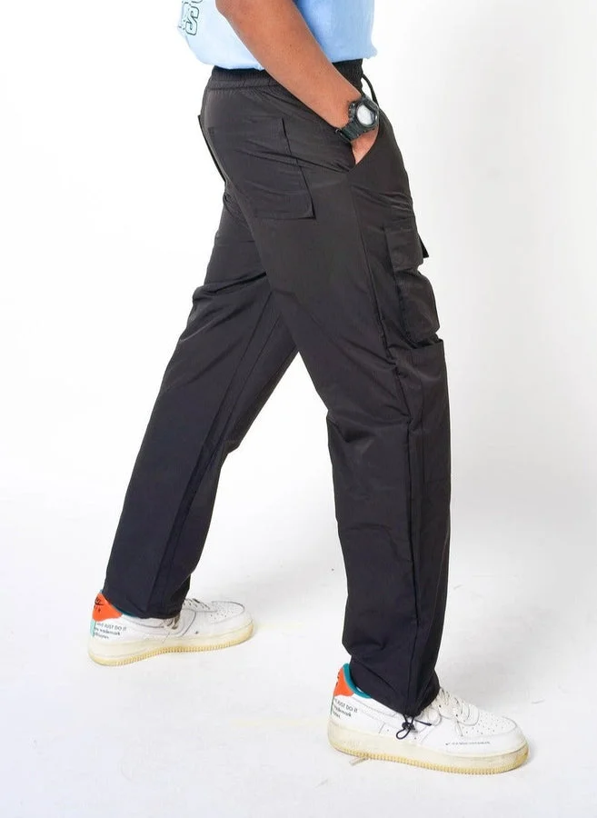 هاوس اوف سينمار Black Cargo-Pocket Track Pants