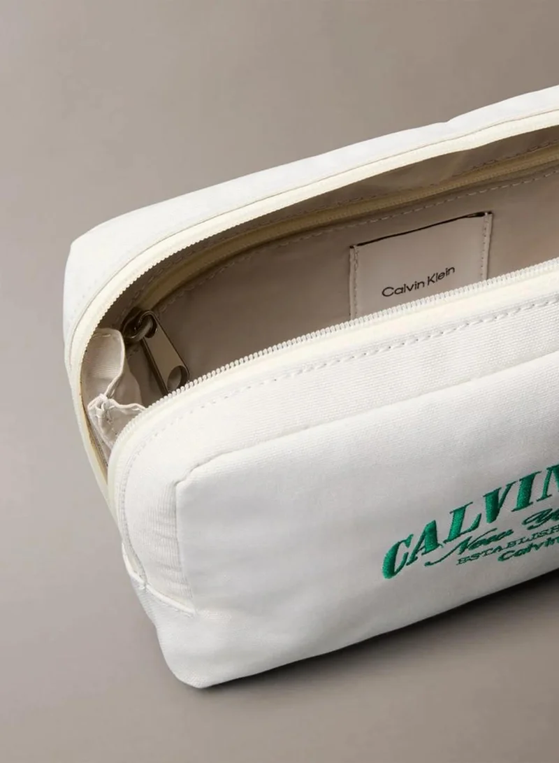 Calvin Klein Bone White Logo Graphic Pouch for Men | Best Price UAE