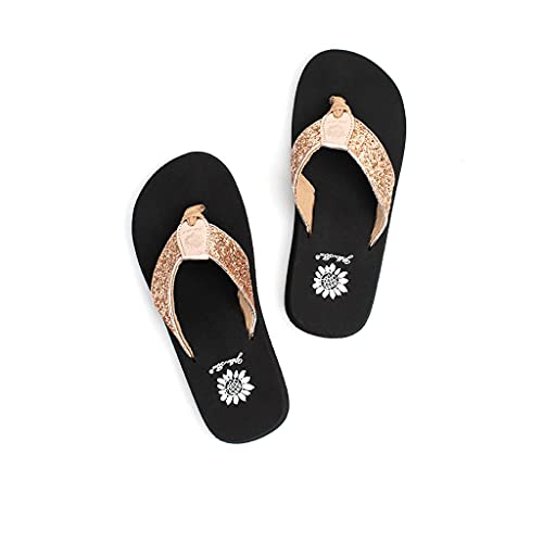 Yellow Box Women's Feliks Flip-Flop, Rosegold, 8.5 M US - Image 3
