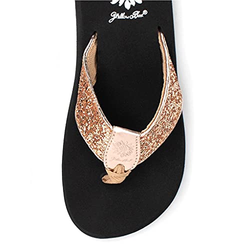 Yellow Box Women's Feliks Flip-Flop, Rosegold, 8.5 M US - Image 5