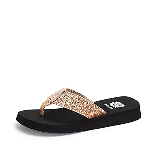 Yellow Box Women's Feliks Flip-Flop, Rosegold, 8.5 M US - Image 1