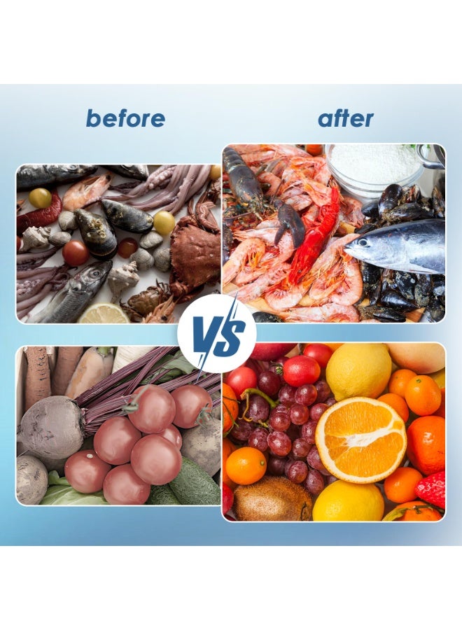 Bukela Fruit and Vegetable Purifier Cleaner Washing Machine Capsule Shape Disinfection OH-ion Purification Technology for Cleaning Grains Rice Meat Seafood, Blue - Image 4