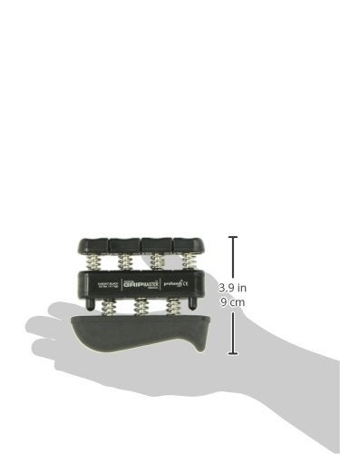 Prohands Gripmaster Rehab Hand Exerciser, Finger Exerciser (Hand Grip Strengthener), Spring-Loaded, Finger-Piston System, Added Palm Cushion, (9 lb X-Heavy Tension, Black-Gripmaster Rehab) - Image 3