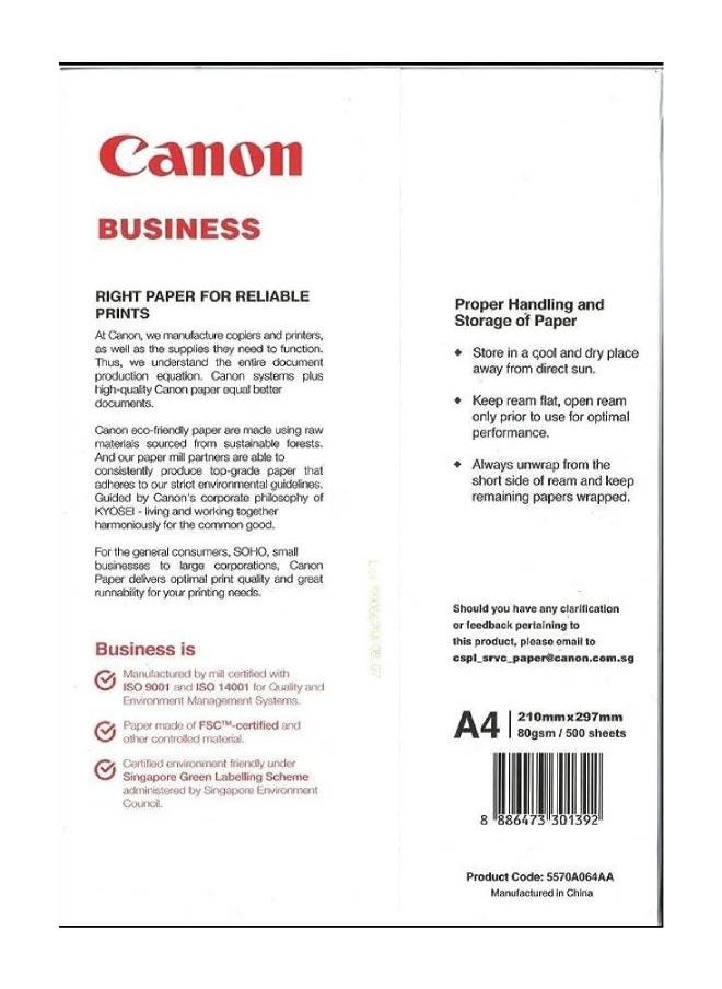 Canon - A4 PAPER FSC 80 GSM 500 SHEETS - Image 1